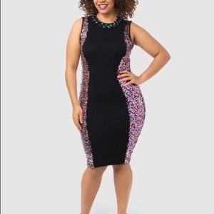 Black & Sequin Bodycon Party Dress